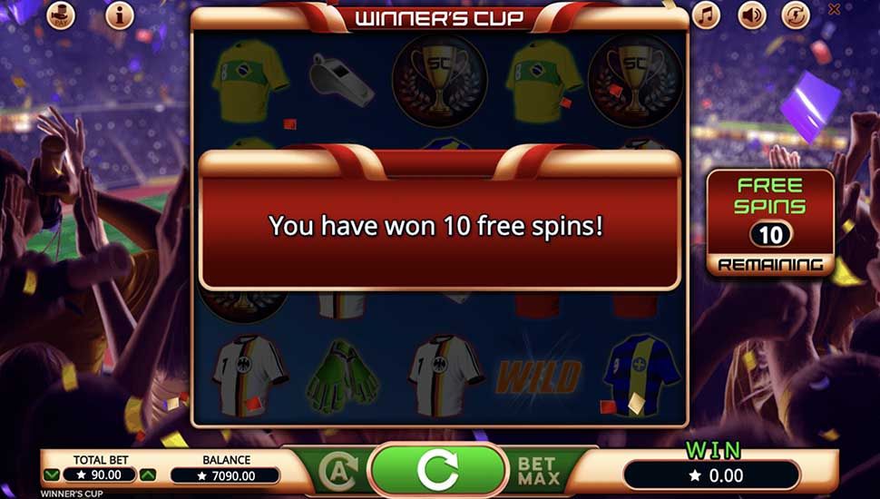 Winners Cup slot free spins