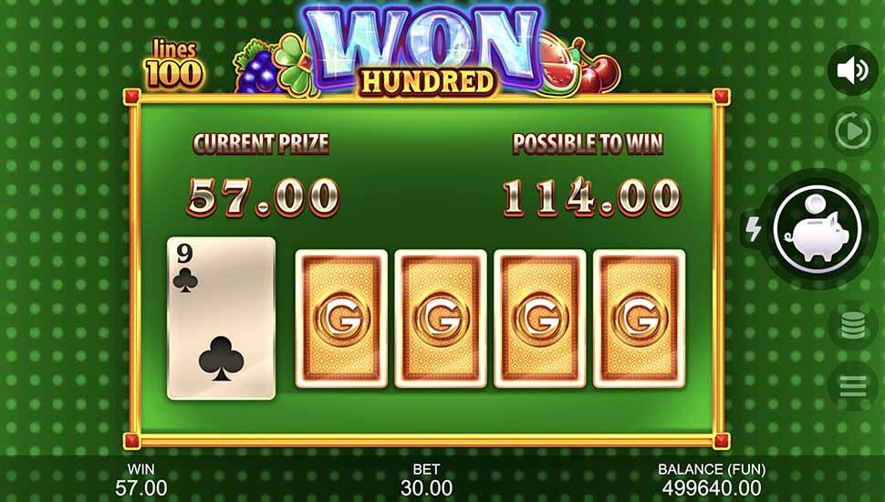 Won Hundred slot gamble