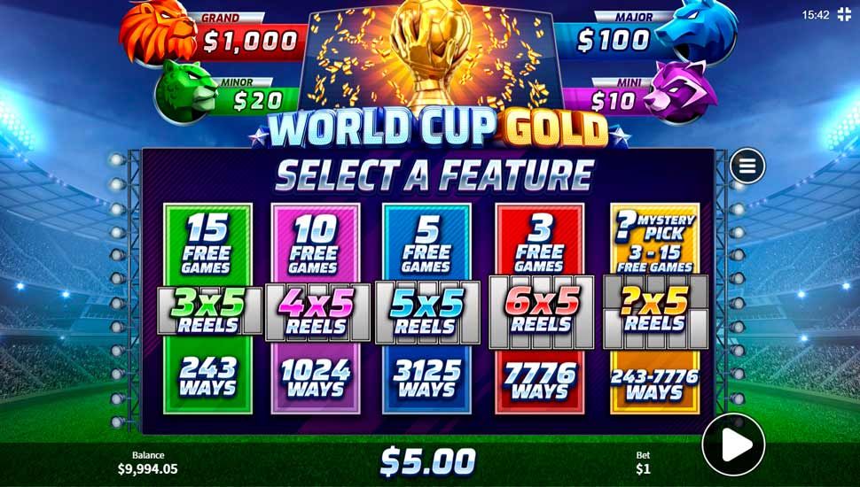 World cup gold slot Football World Cup Feature