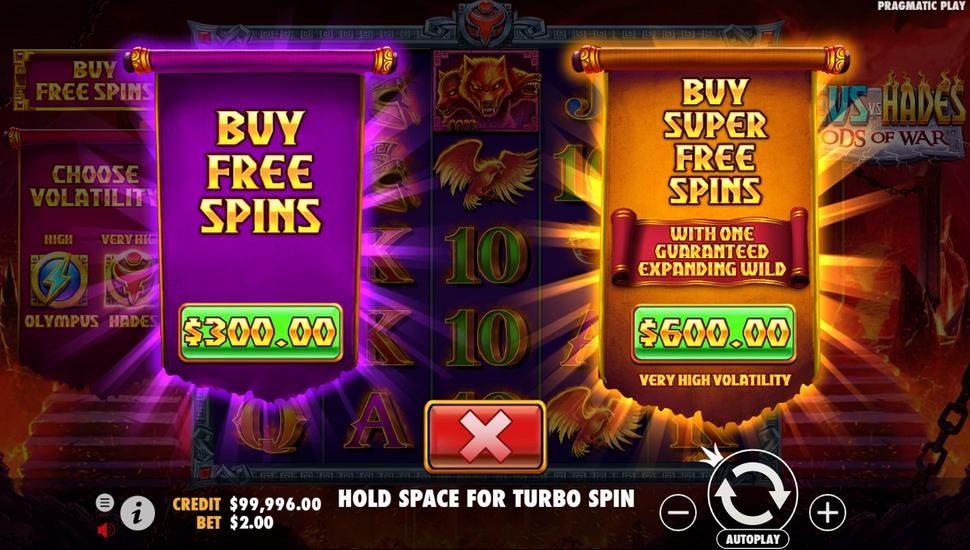 Zeus vs Hades slot Buy Free Spins
