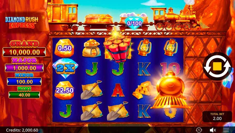 Diamond Rush Express slot gameplay