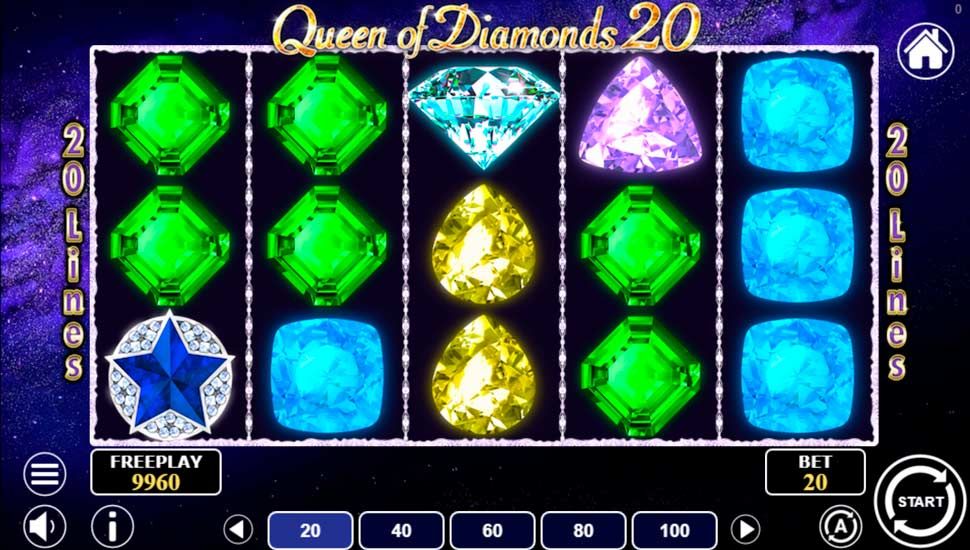 Queen of Diamonds 20 slot