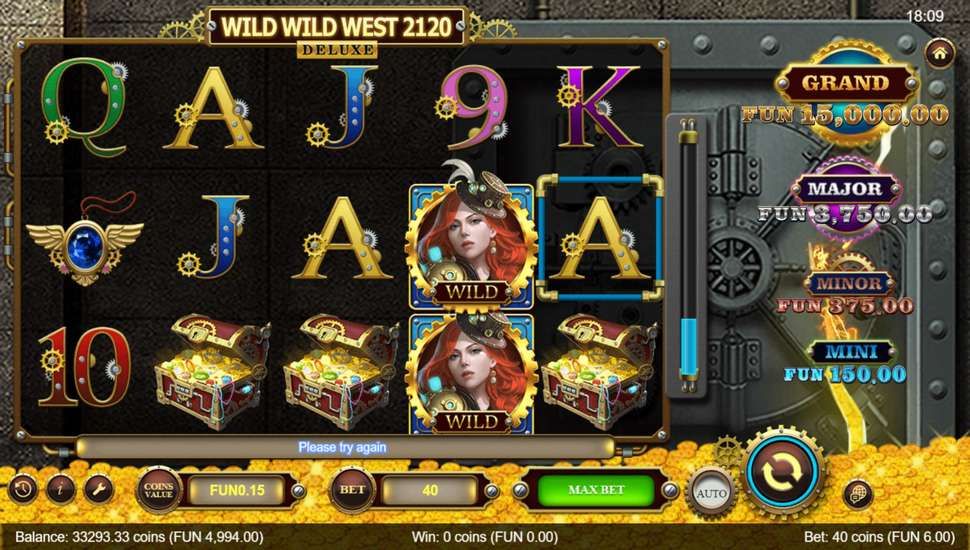 Wild Wild West 2120 slot gameplay