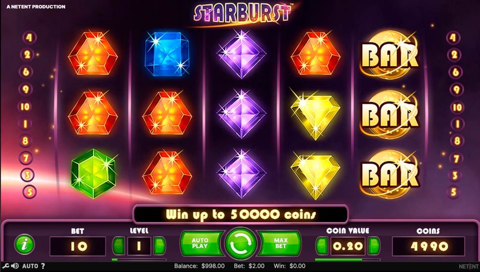 Starburst slot gameplay