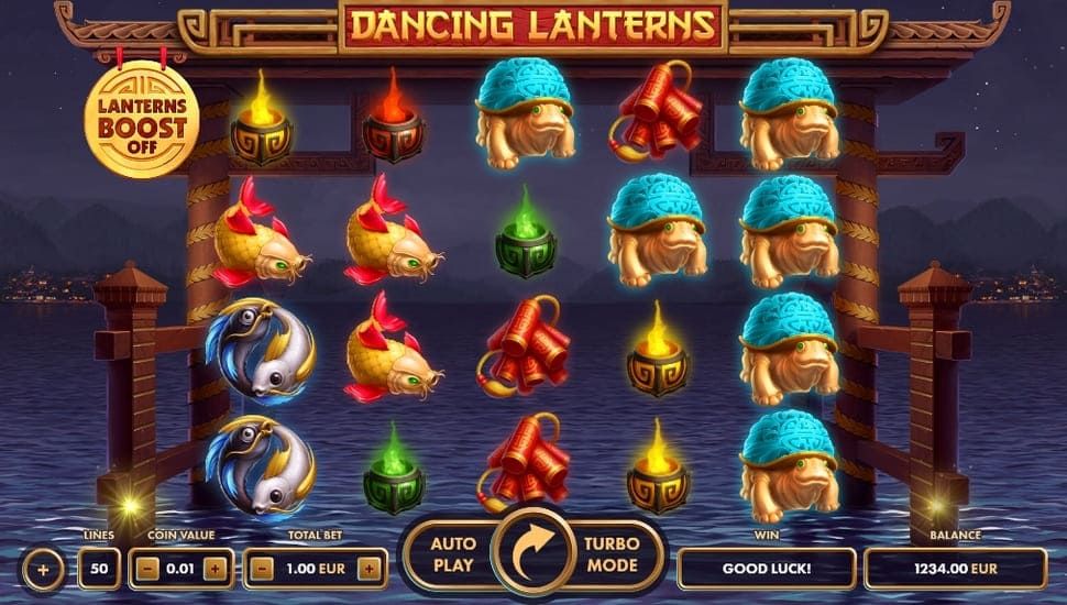 Dancing lanterns slot gameplay