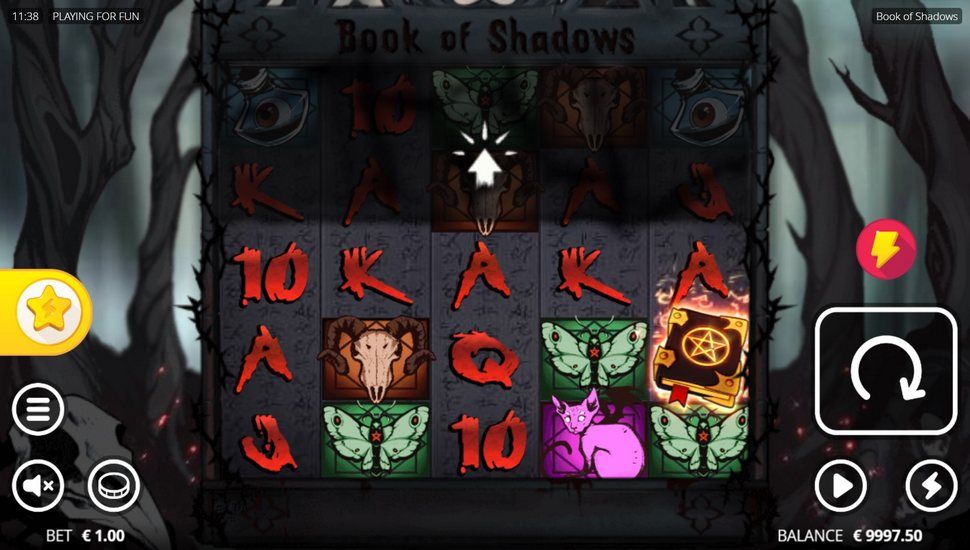 Book of Shadows slot gameplay