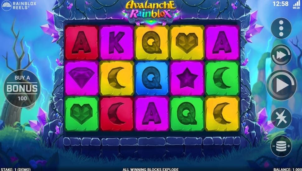 Avalanche rainblox slot gameplay