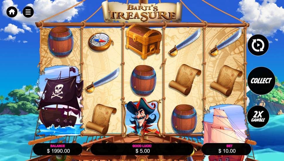 Barti's Treasure slot gameplay