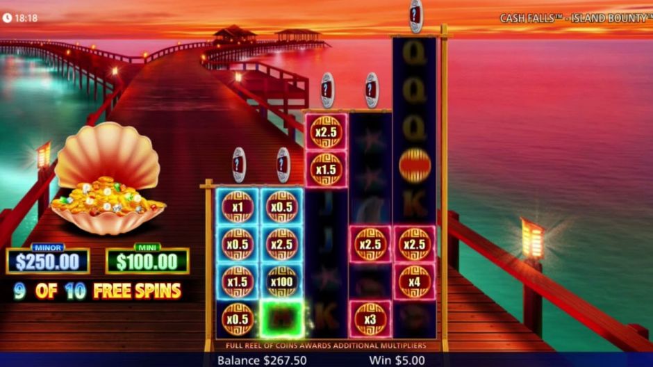 Cash Falls Island Bounty Slot Review | Free Play video preview