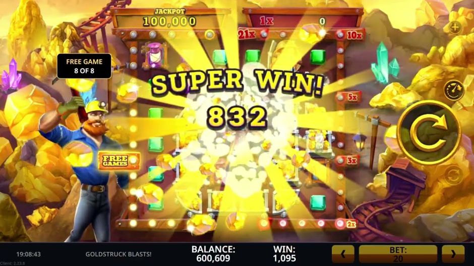 Goldstruck Blasts! Wild Train Slot Review | Free Play video preview