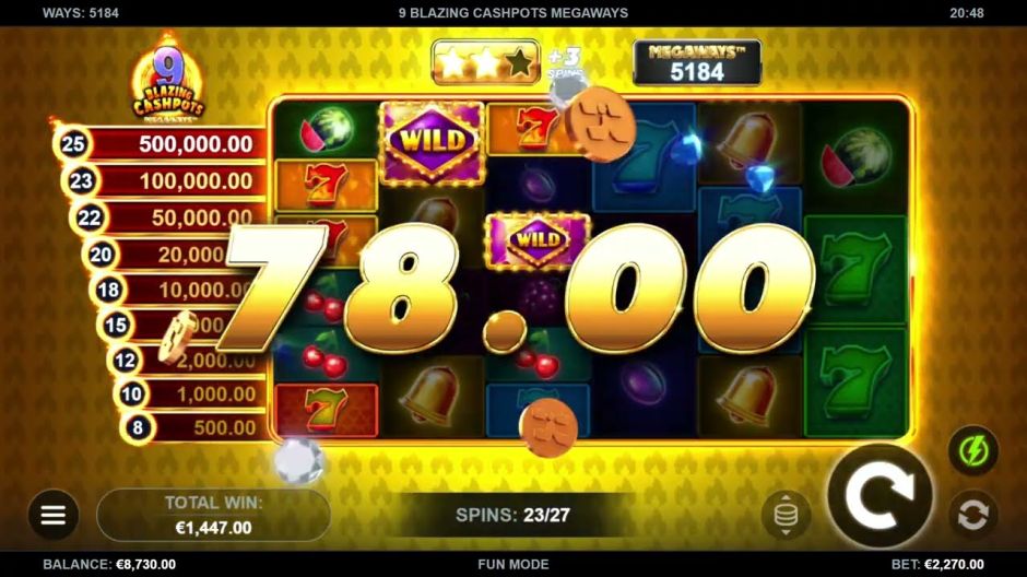 9 Blazing Cashpots Megaways Slot Review | Free Play video preview