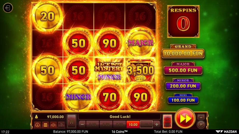 16 coins Slot Review | Free Play video preview
