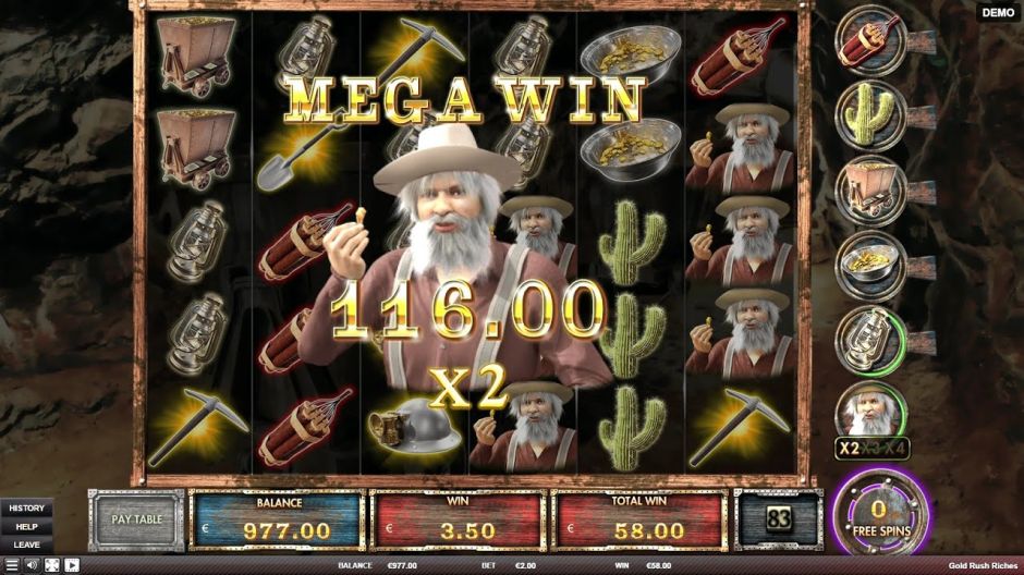 Gold Rush Riches Slot Review | Free Play video preview