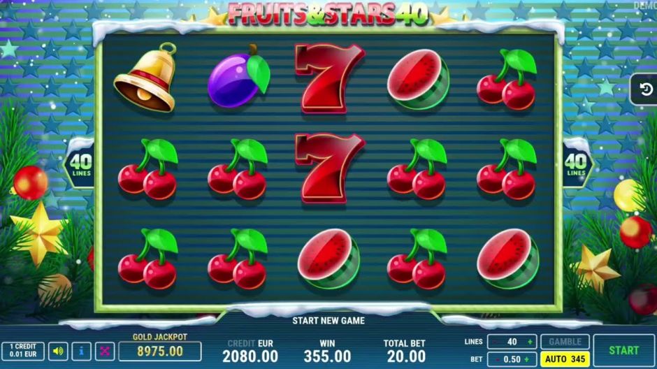 Fruits & Stars 40 Christmas Slot Review | Free Play video preview