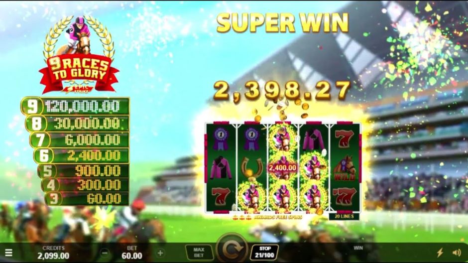 9 Races to Glory Slot Review | Free Play video preview