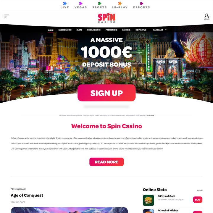 Spin Casino Registration