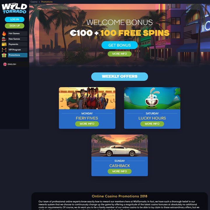 Wild Tornado Casino No Deposit Bonus Codes