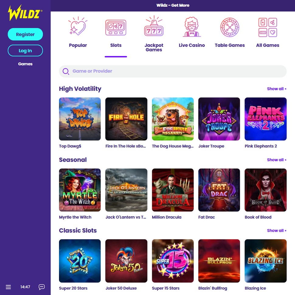 Wildz – Slot machines