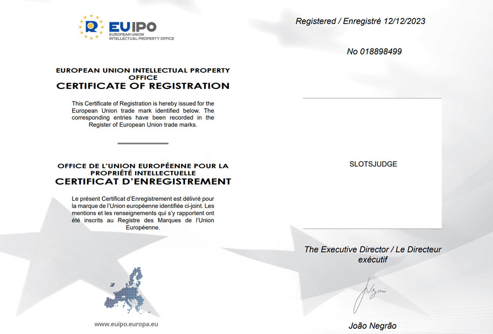 Certificate EUIPO