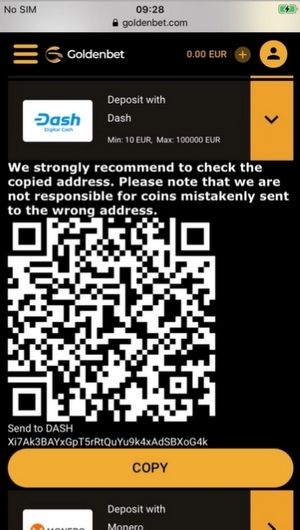 Deposit with Dash - Step 4