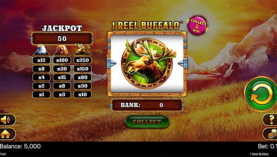 1 Reel Buffalo Slot - Review, Free & Demo Play preview