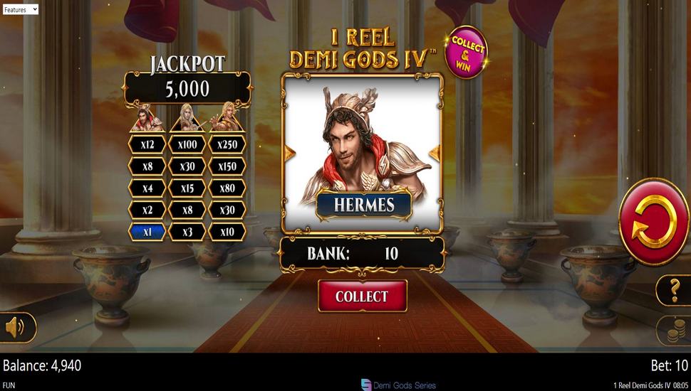1 Reel Demi Gods IV Slot - Review, Free & Demo Play preview
