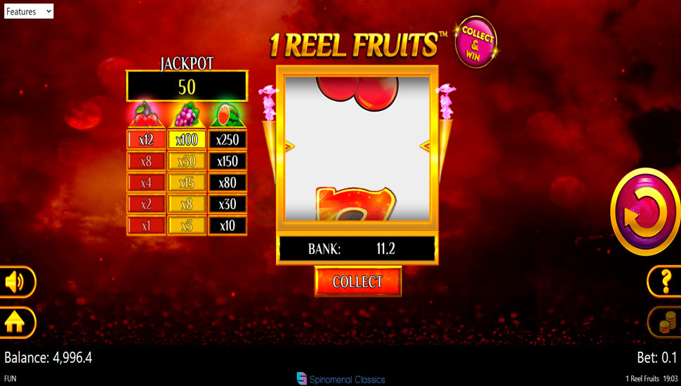 1 Reel Fruits slot Jackpot