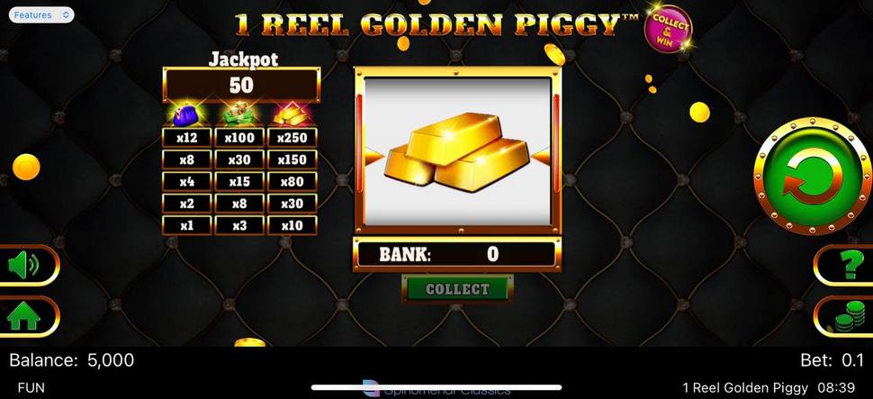 1 reel golden piggy slot mobile