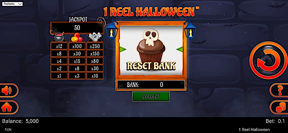 1 Reel Halloween slot mobile
