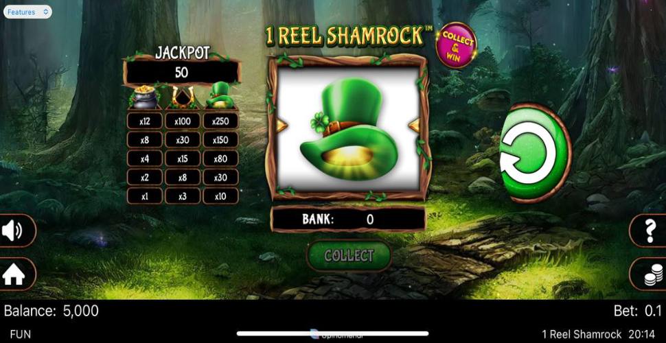 1 Reel Shamrock slot mobile