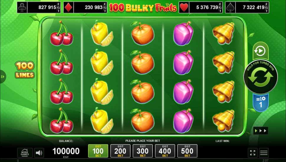 100 Bulky Fruits 
