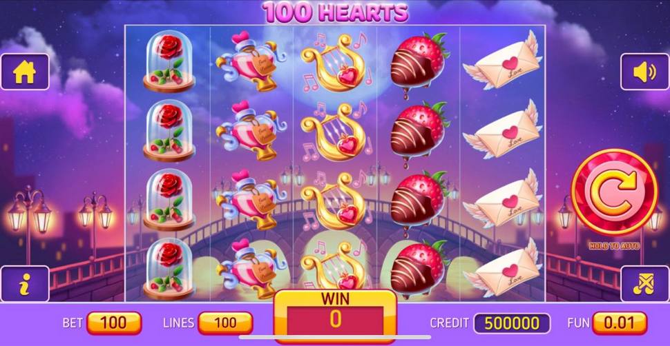 100 hearts slot mobile