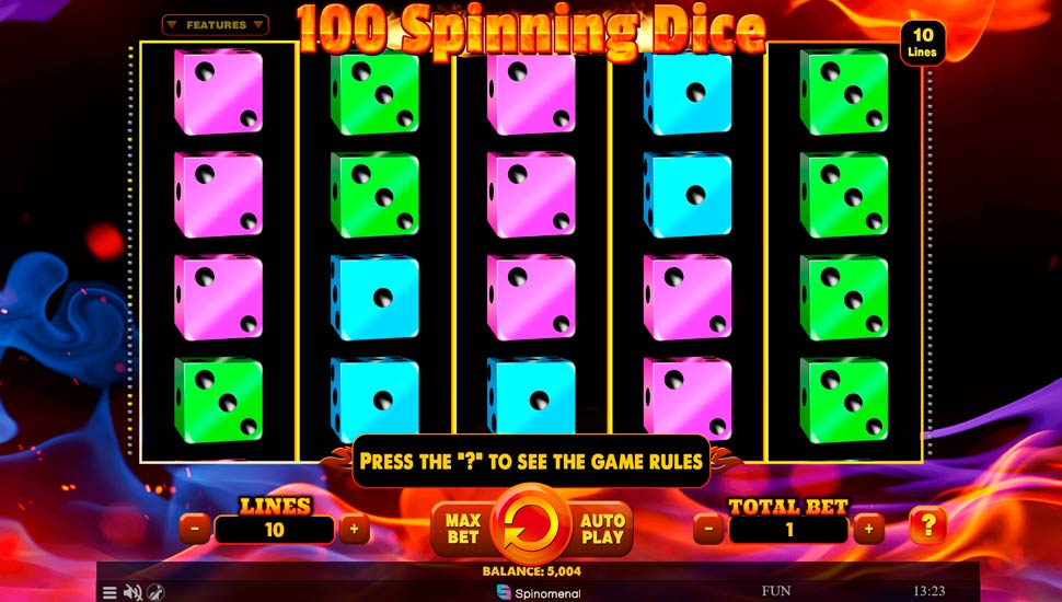 100 Spinning Dice