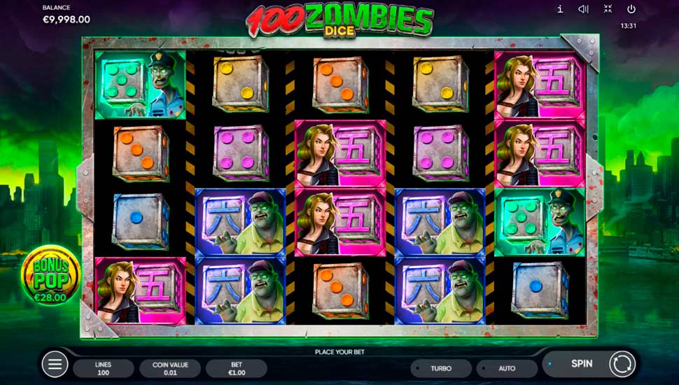 100 Zombies Dice Slot - Review, Free & Demo Play preview