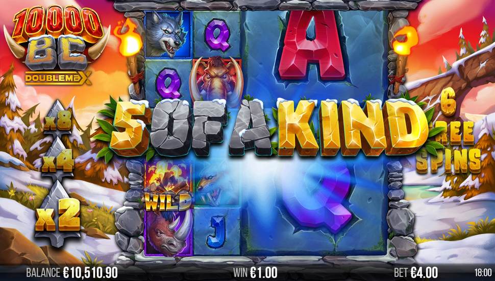 10000 BC DoubleMax GigaBlox slot Free spins