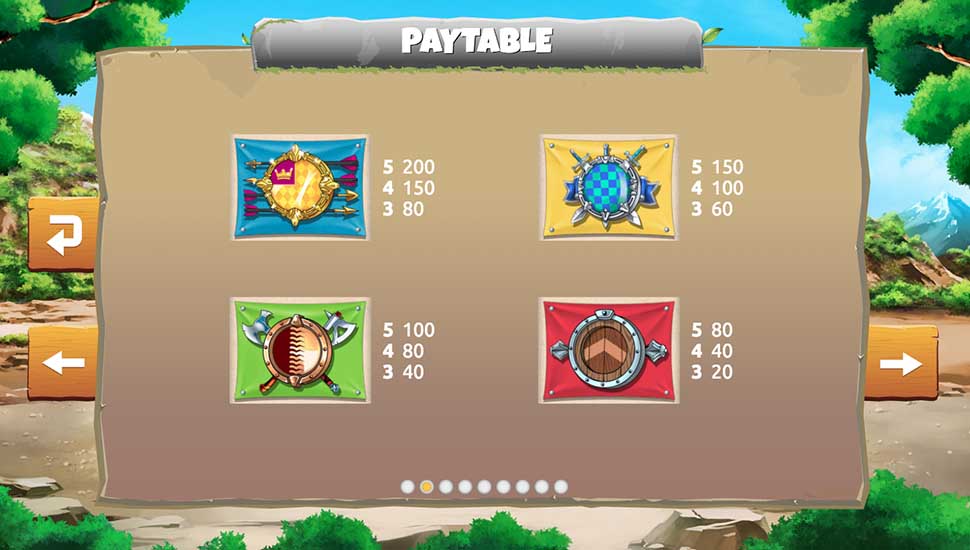 2 Tribes slot paytable