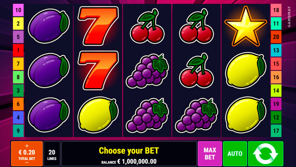 20 Flaring Fruits Slot preview