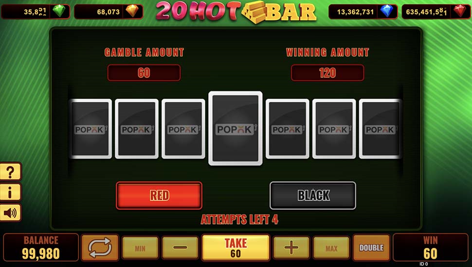 20 Hot Bar slot Double
