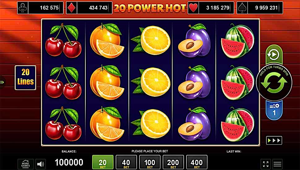 20 Power Hot by Amusnet Interactive Slot - Review, Free & Demo Play preview
