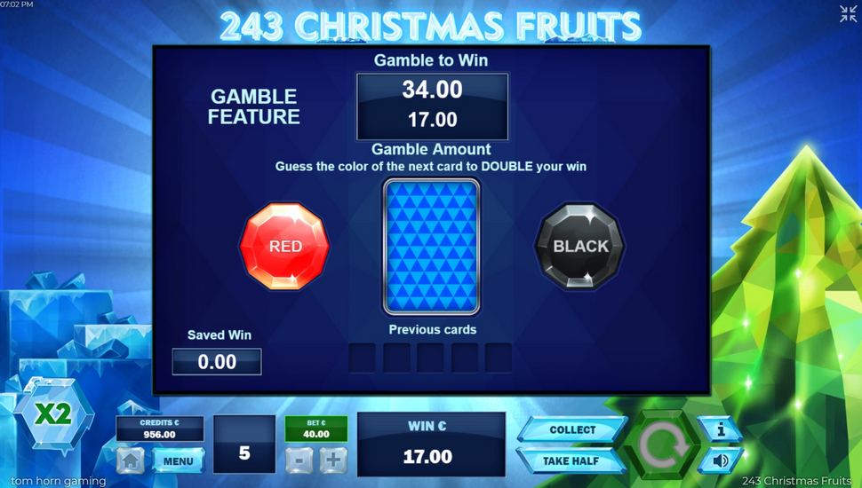 243 Chistmas Fruits Slot - Gamble Feature