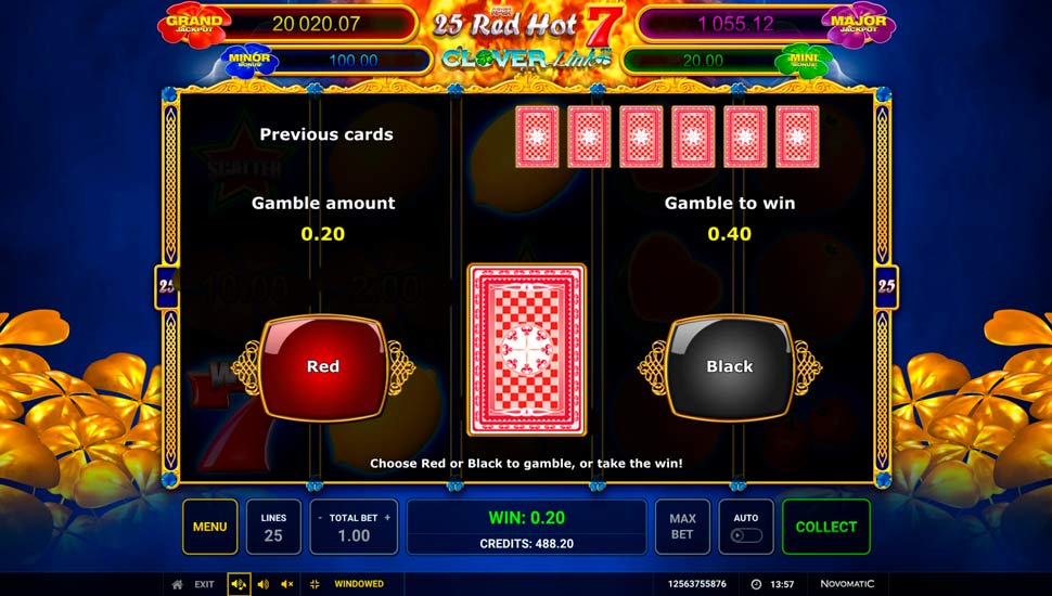 25 Red Hot 7 Clover Link slot Gamble