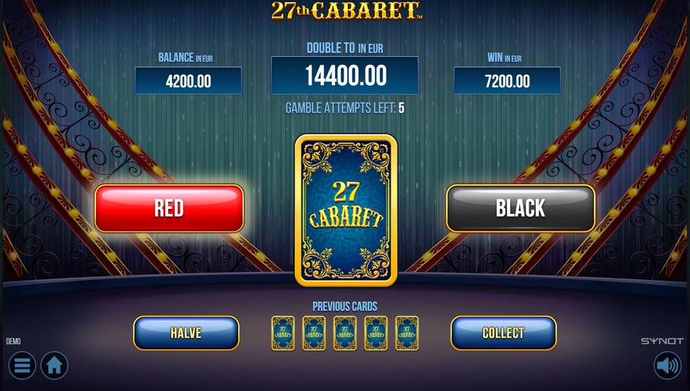 27th Cabaret Slot - Gamble Feature