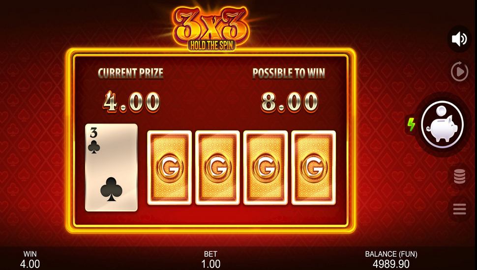 3x3 Hold the Spin Slot - Gamble Feature