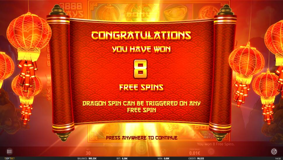 3888 Ways of the Dragon slot - feature