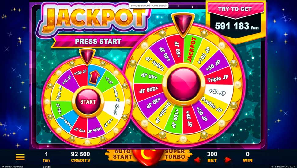 3x Super Peppers slot Jackpot Wheel of Fortune