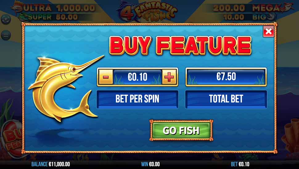 4 Fantastic Fish slot Buy Feature