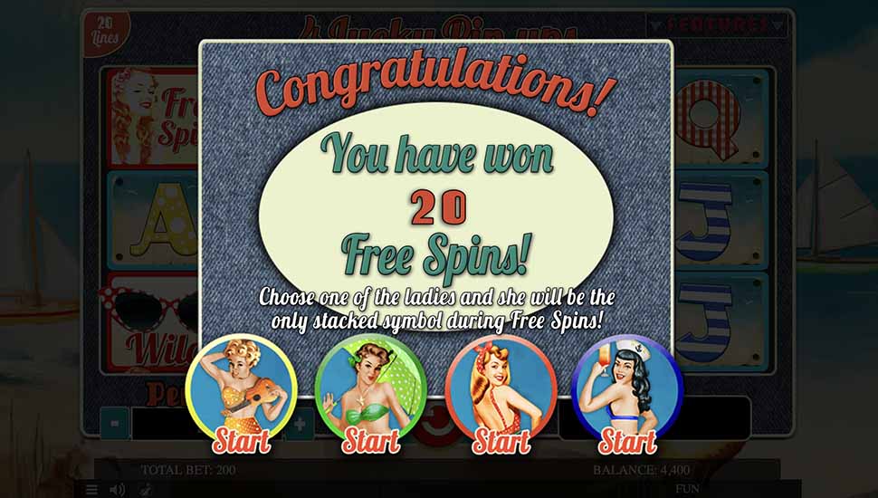 4 Lucky Pin-ups slot free spins