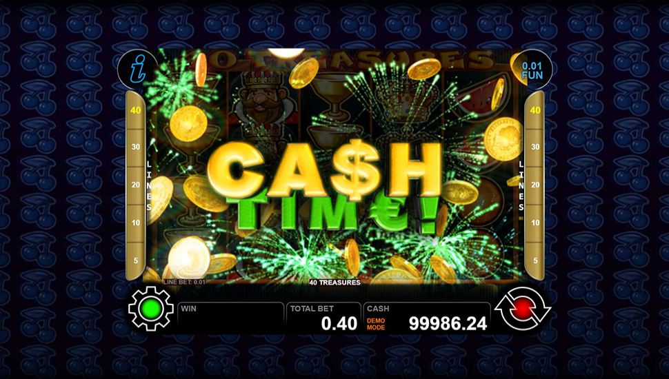 40 Treasures slot - cash time