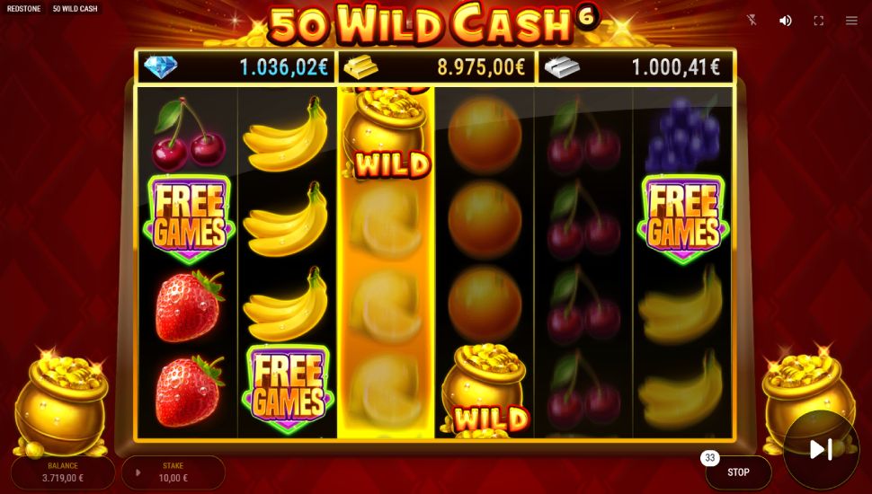 50 Wild Cash slot - feature