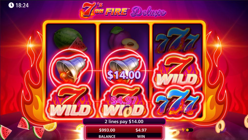 7's on Fire Deluxe slot - wild